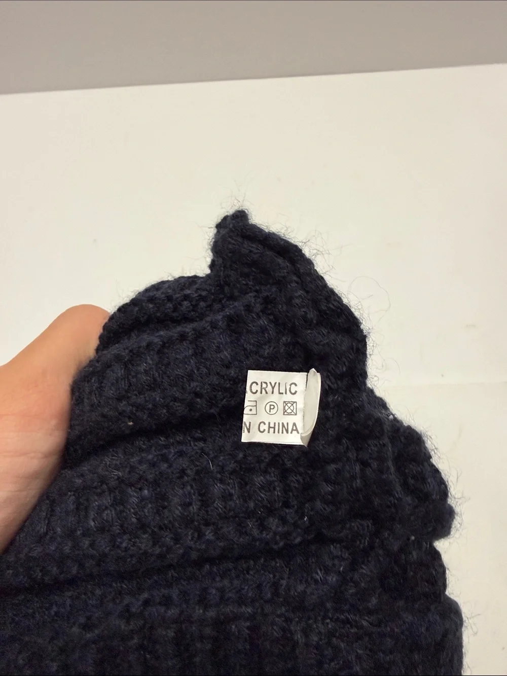 Kids Black Knit Beanie